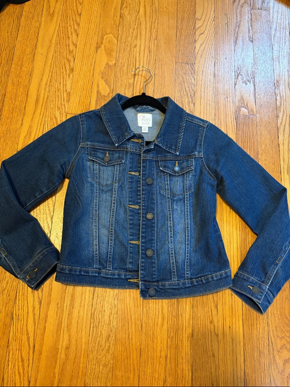 The children's place dark blue denim jacket